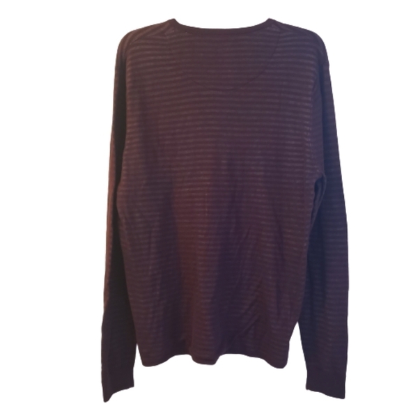 Calibrate Nordstrom Burgundy Oversized Striped Sweater - Picture 8 of 11